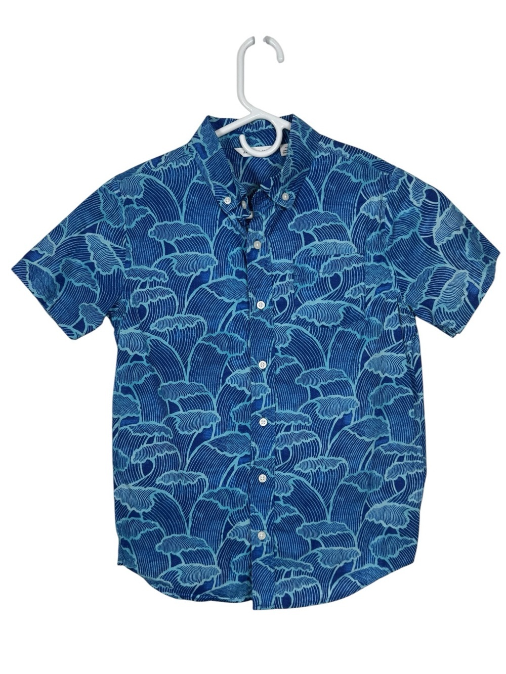 Janie and Jack Wave Print Shirt, Capri Wave Print, Size 12